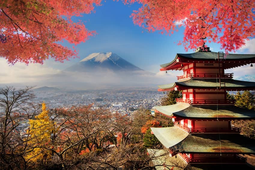 Tokyo, Mount Fuji, Japan Gartenreise  (c) nicholashan - Fotolia.com